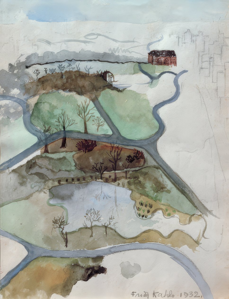 View of Central Park by Frida Kahlo