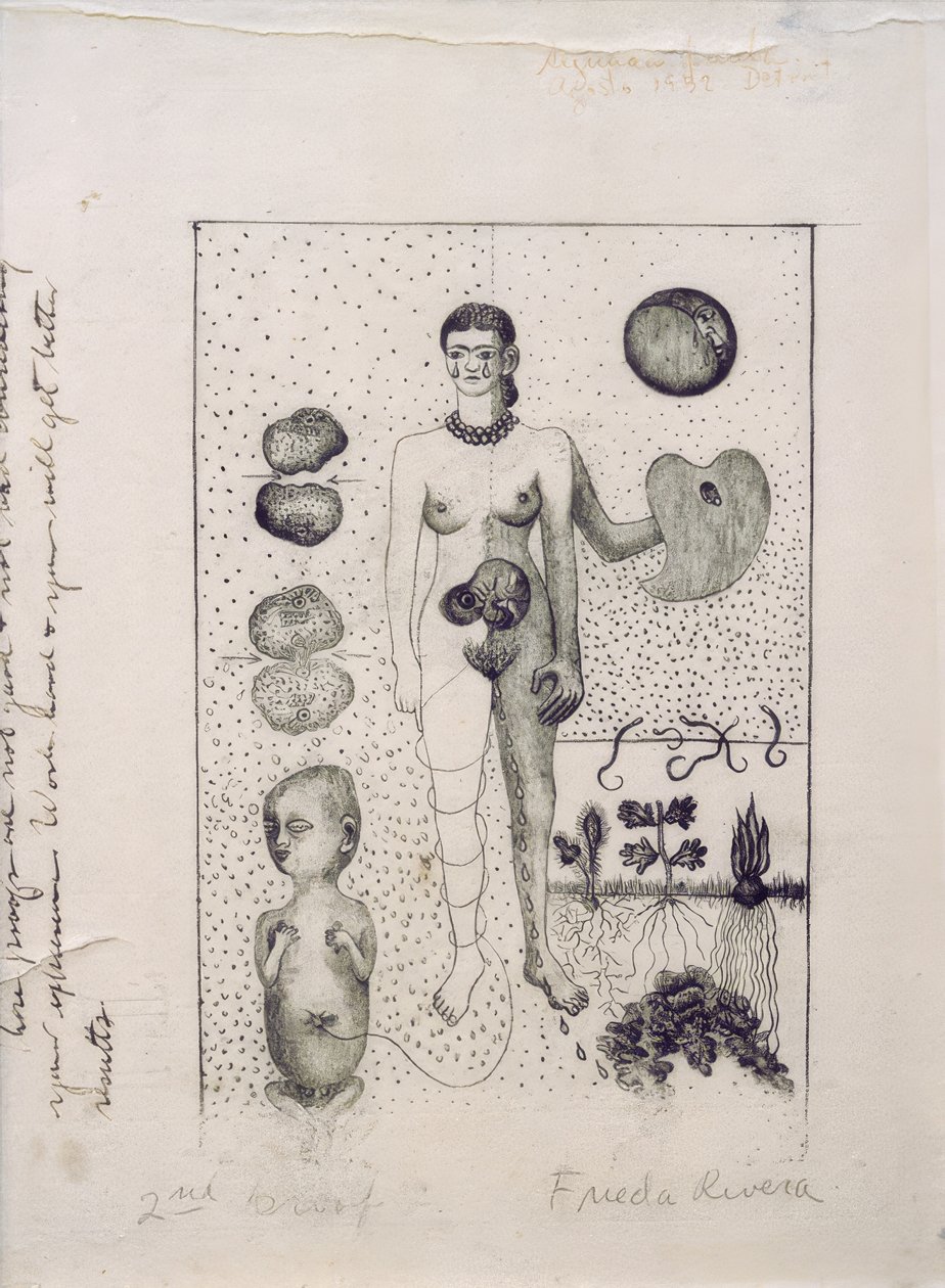 Frida and the Miscarriage by Frida Kahlo