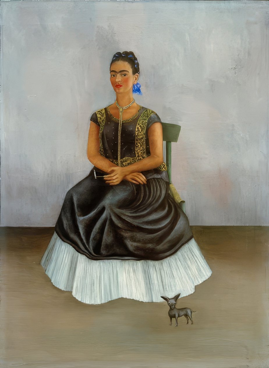 Itzcuintli Dog with Me (Self-Portrait) by Frida Kahlo
