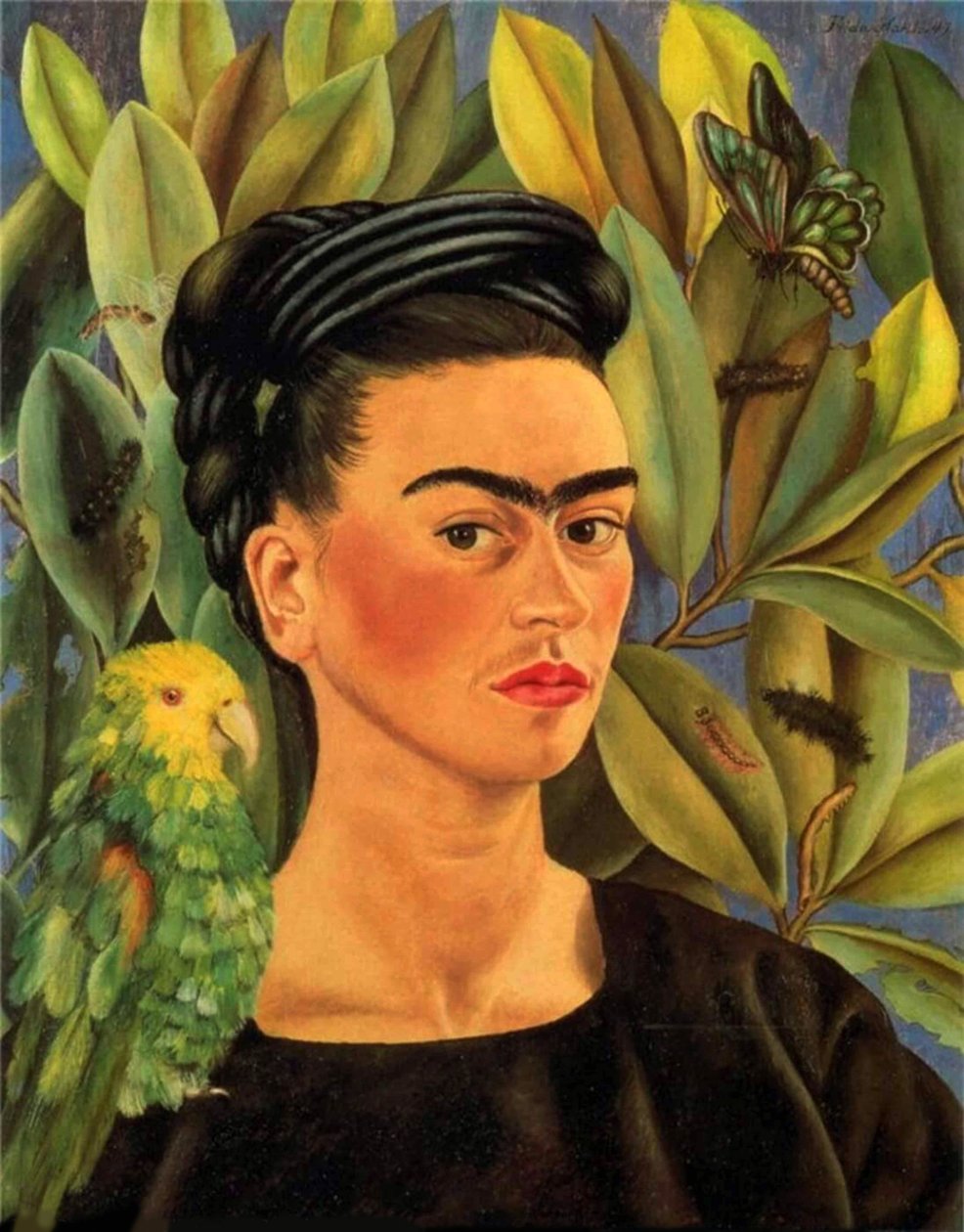 Self-Portrait with Bonito by Frida Kahlo