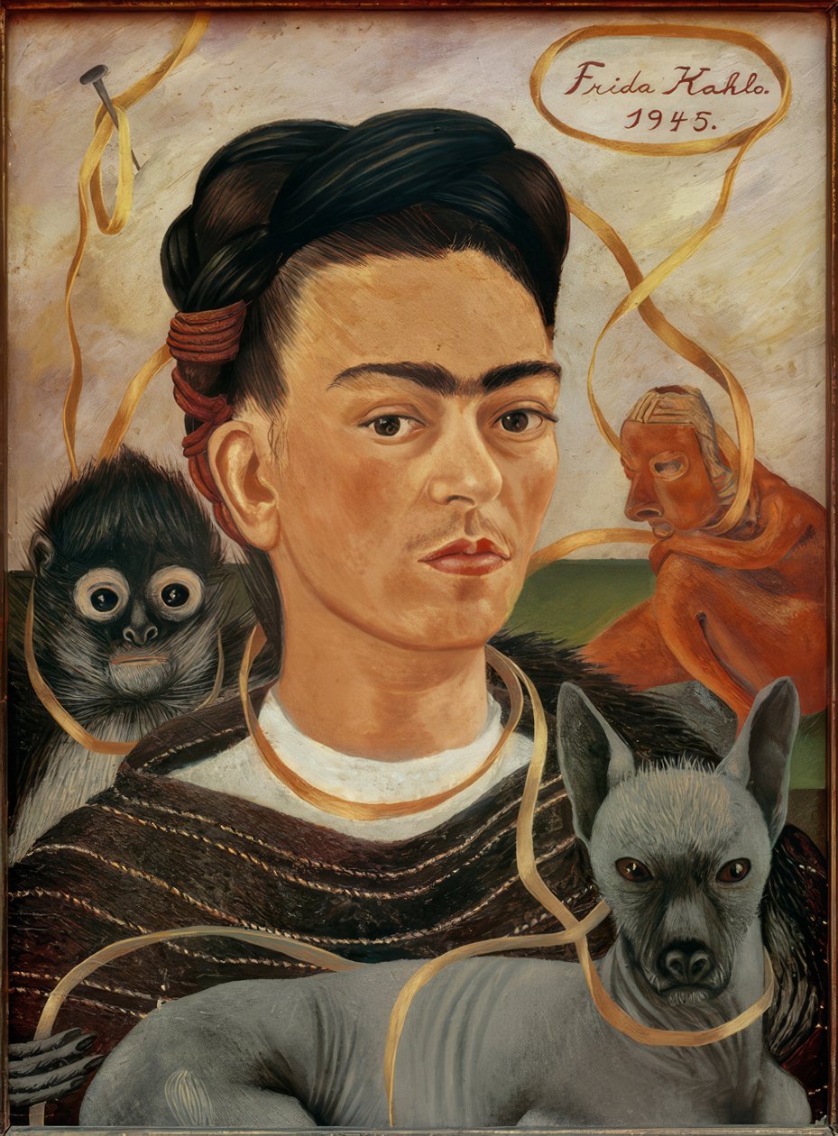 Self-Portrait with Little Monkeys by Frida Kahlo