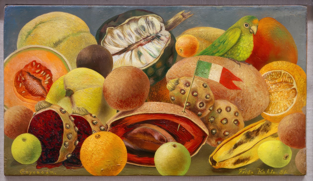 Still Life with Parrot and Flag by Frida Kahlo