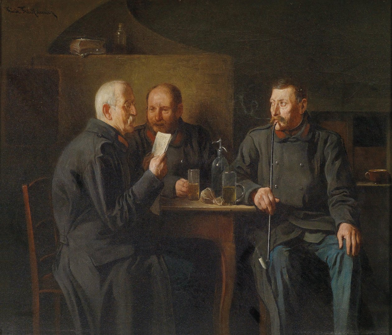 Veterans in Conversation by Friedrich Friedlander