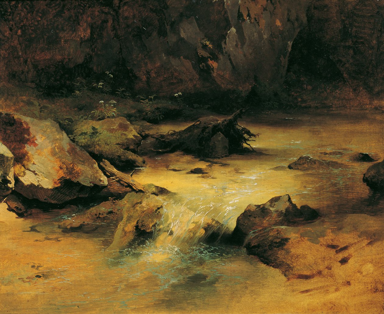 Wild Stream by Friedrich August Mathias Gauermann