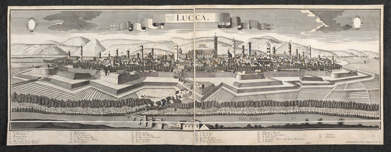 View of Lucca by Friedrich Bernhard Werner