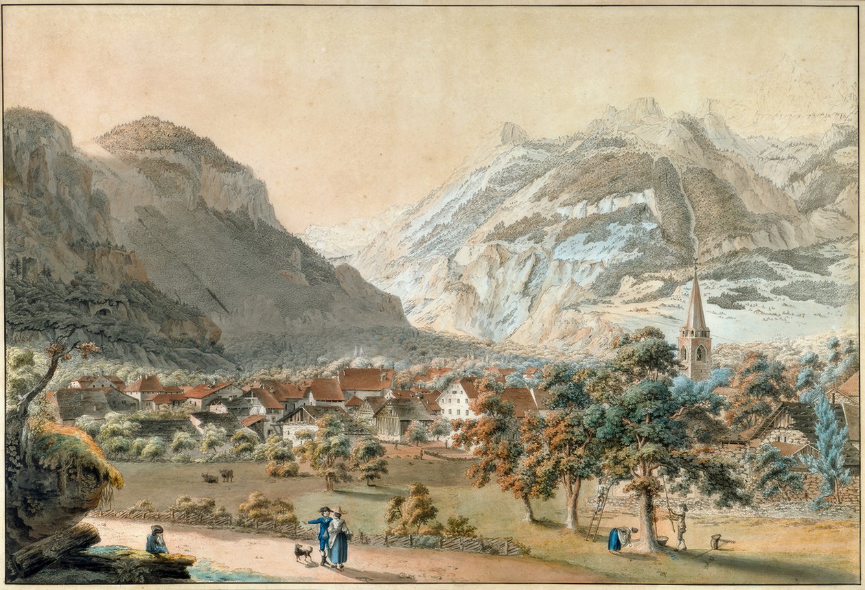 The Village of Bex by Friedrich Georg Wexelberg
