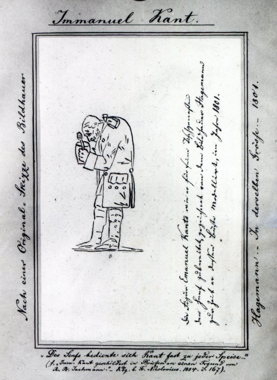 Kant mixing mustard, 1801 by Friedrich Hagemann