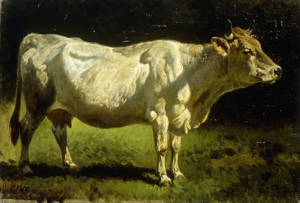 Cow in a Landscape by Friedrich Johann Voltz