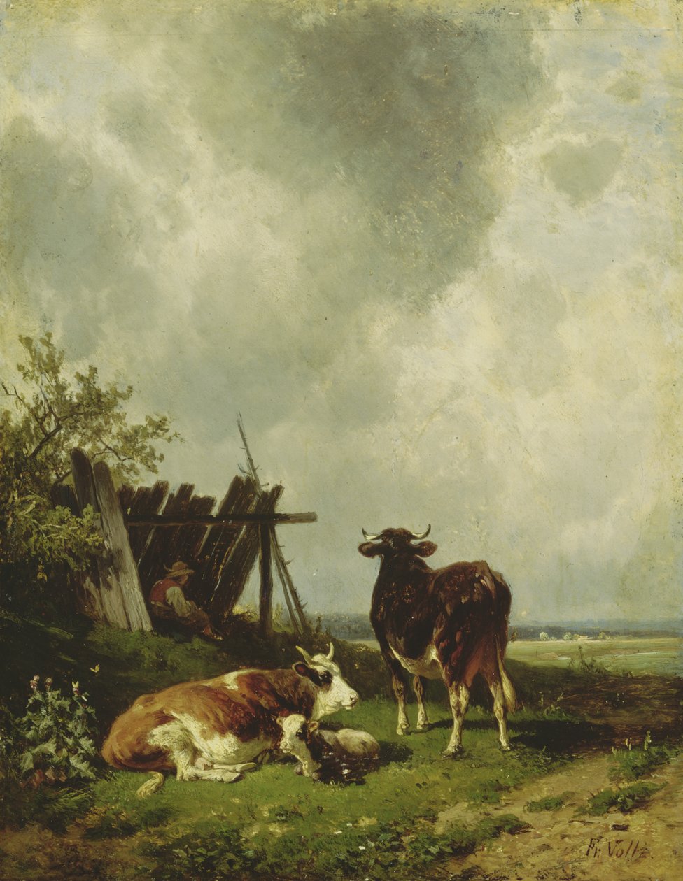 The Cows by Friedrich Johann Voltz