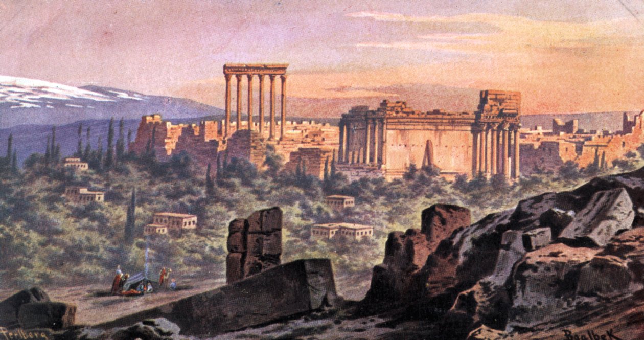 Baalbek Lebanon by Friedrich Perlberg