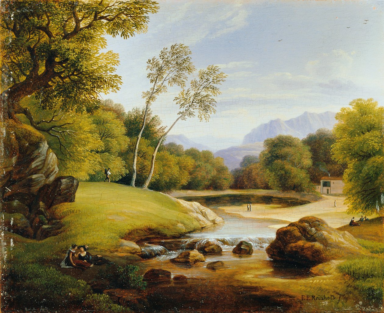 Couple in Landscape by Friedrich Philipp Reinhold