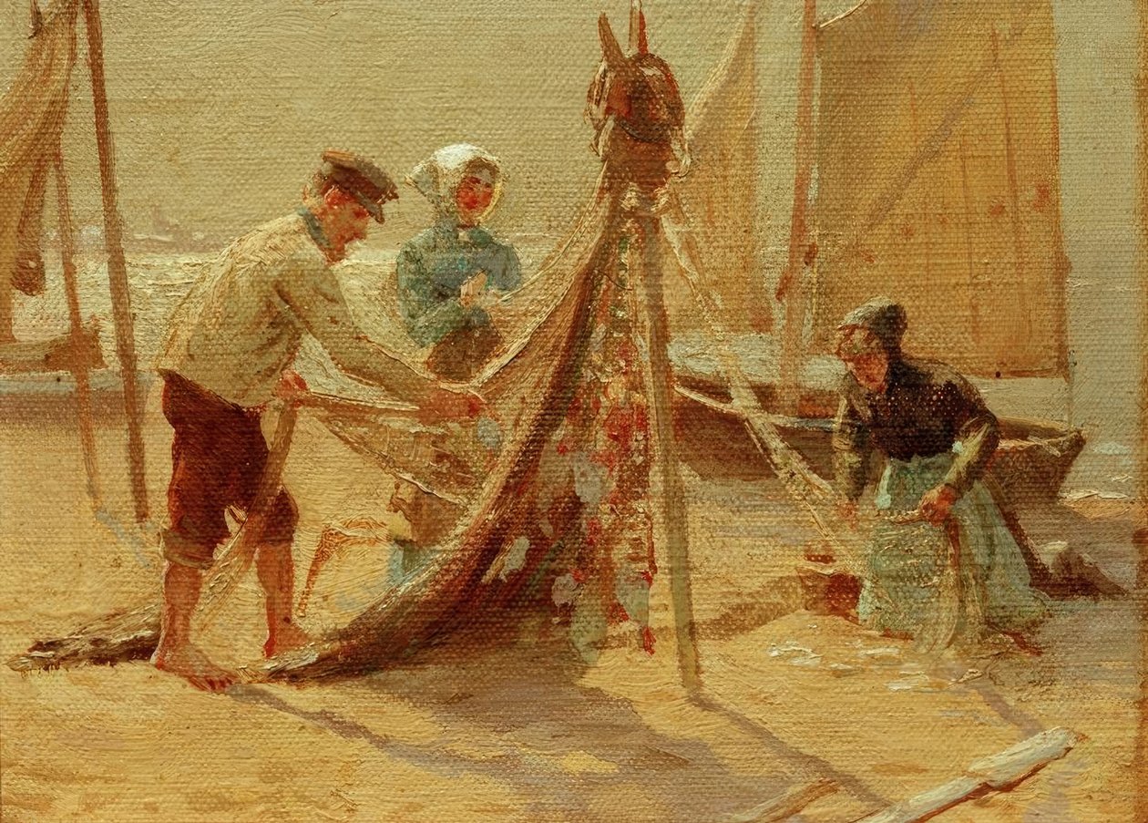 The Net Menders by Friedrich Raupp