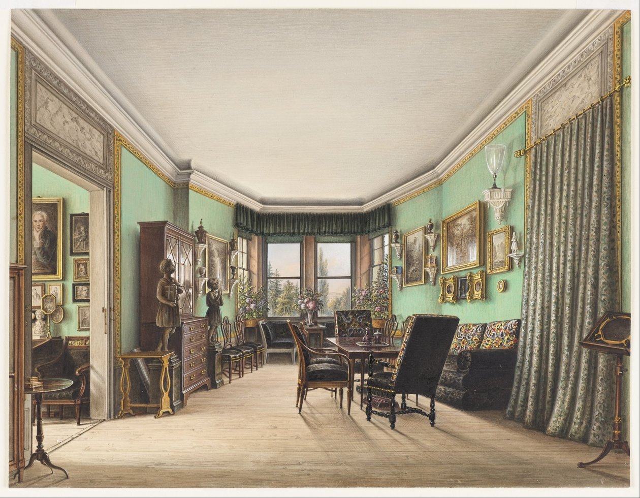 A Room in Schloss Buchwald by Friedrich Wilhelm Klose