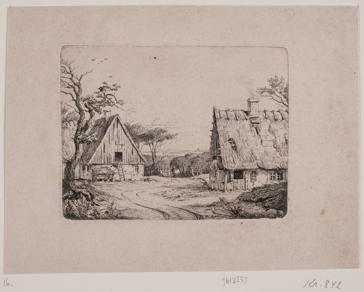 Landscape with Two Farmhouses by Frits Grove