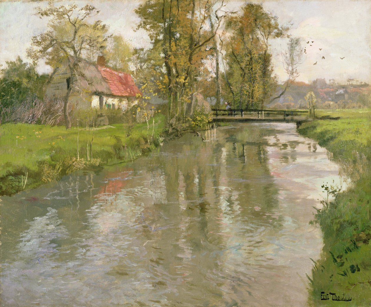 River Landscape by Frits Thaulow