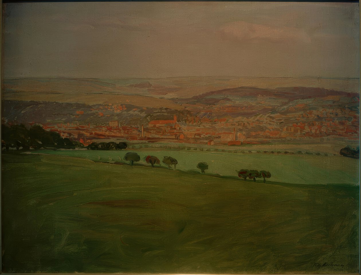 View from Ettersberg to Weimar by Fritz Mackensen