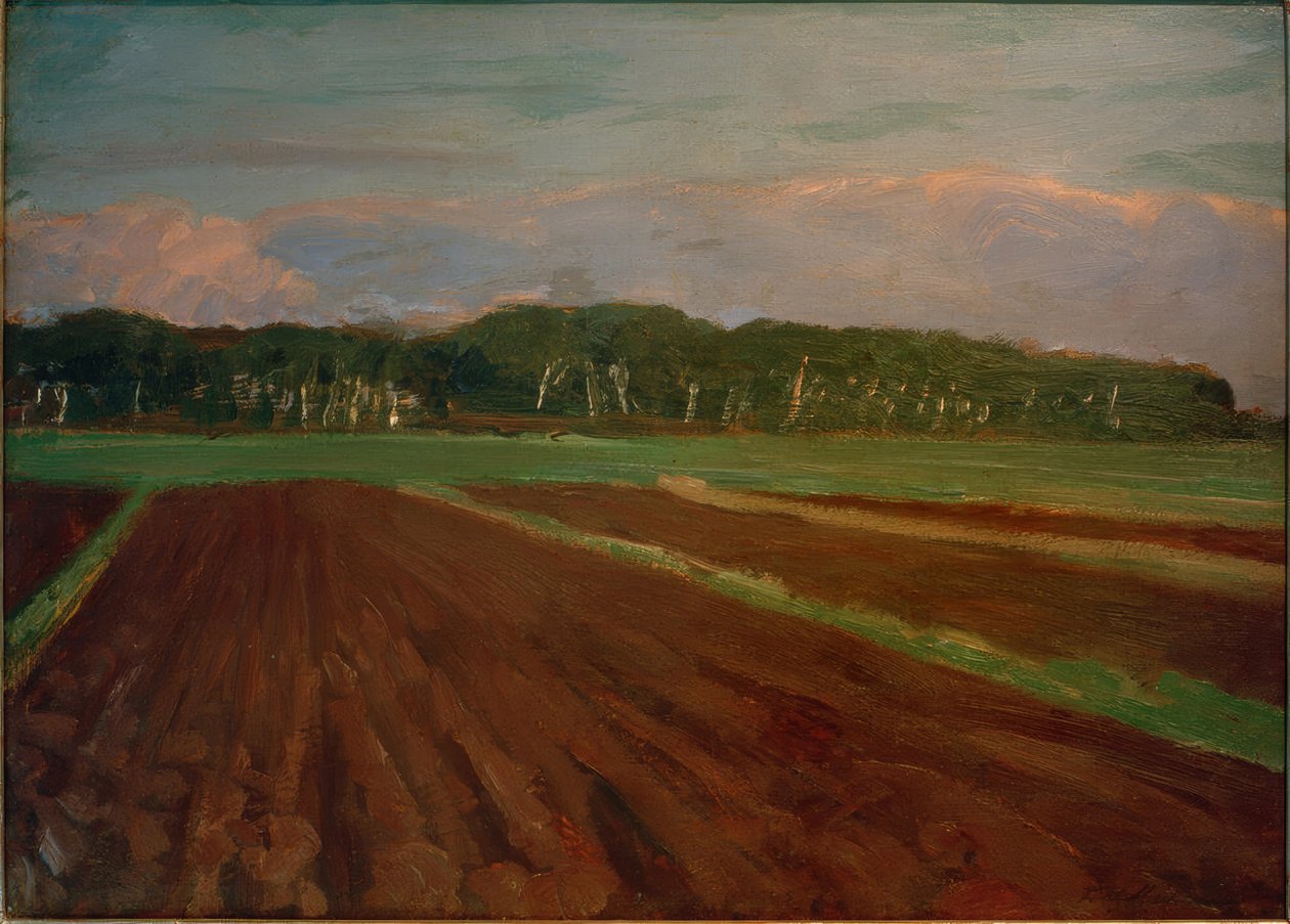 Fields at the Foot of Weyerberg by Fritz Mackensen