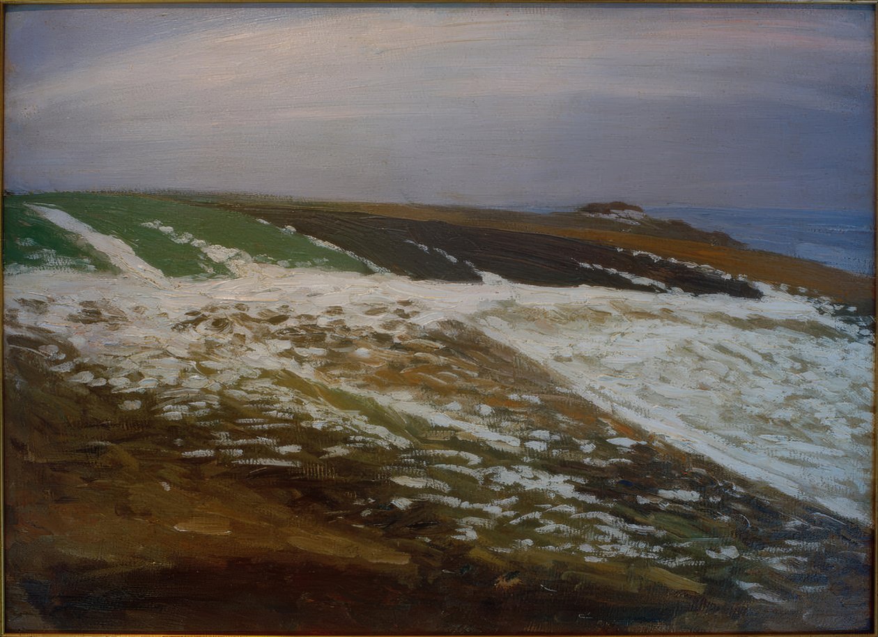 March Snow on the Weyerberg by Fritz Mackensen