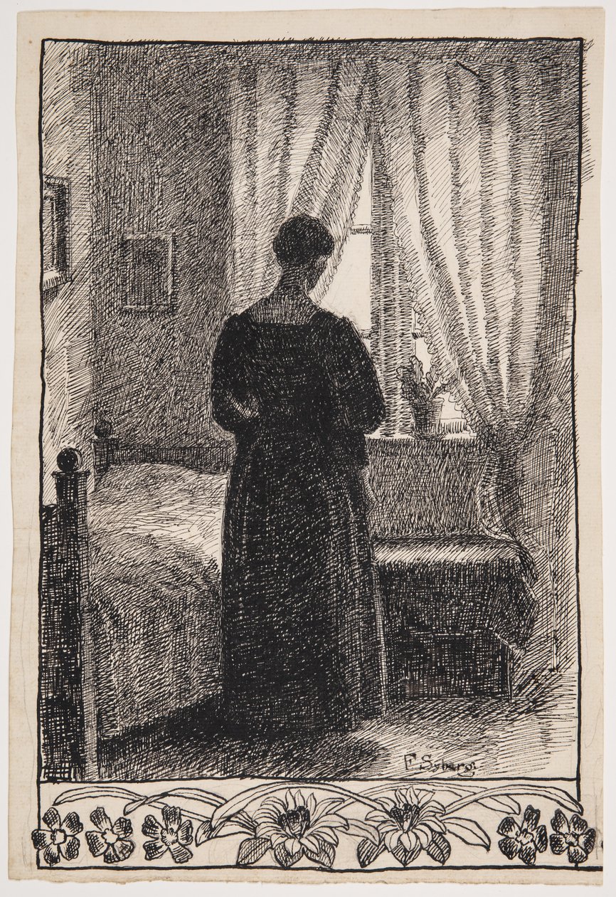 In the Bedroom. Anna Syberg? by Fritz Syberg