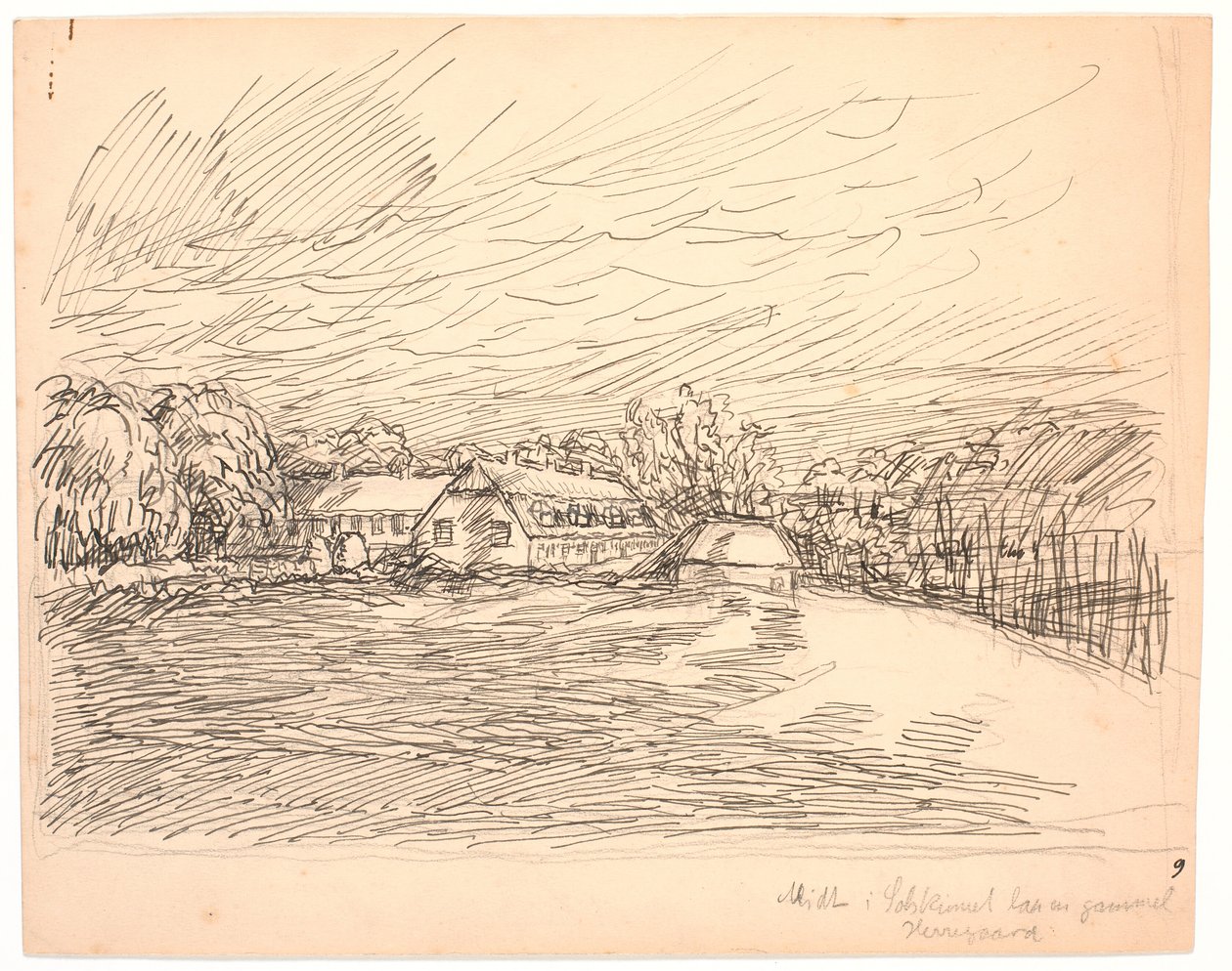 In the Middle of the Sunshine Lay an Old Manor House by Fritz Syberg