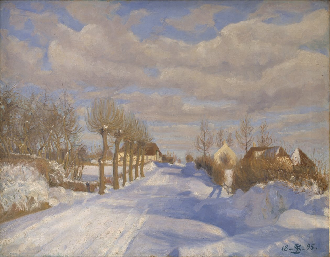 Snow-Covered Highroad in the Sunshine by Fritz Syberg