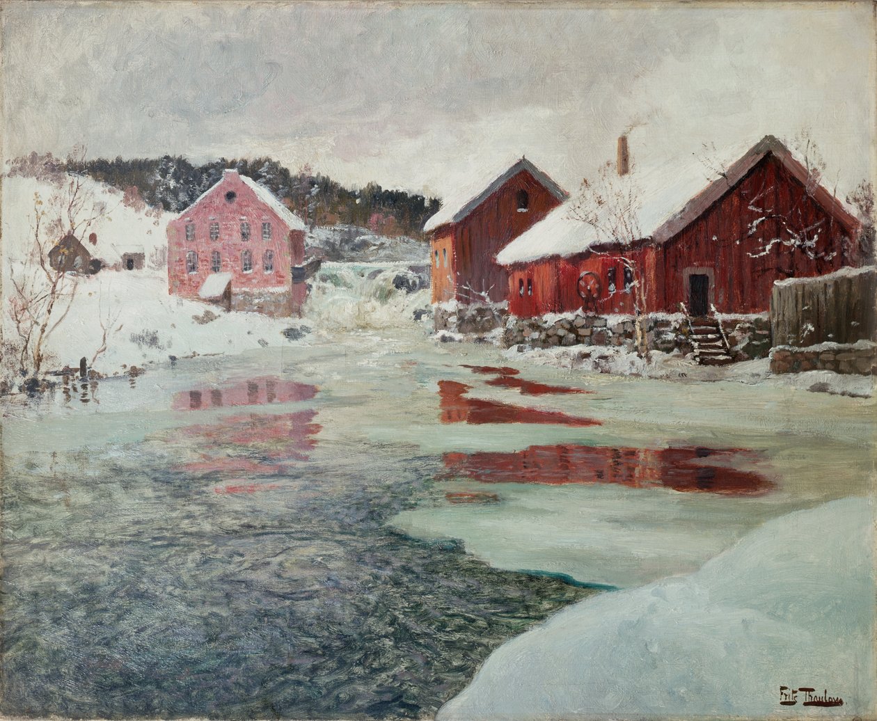 From Akers River by Fritz Thaulow
