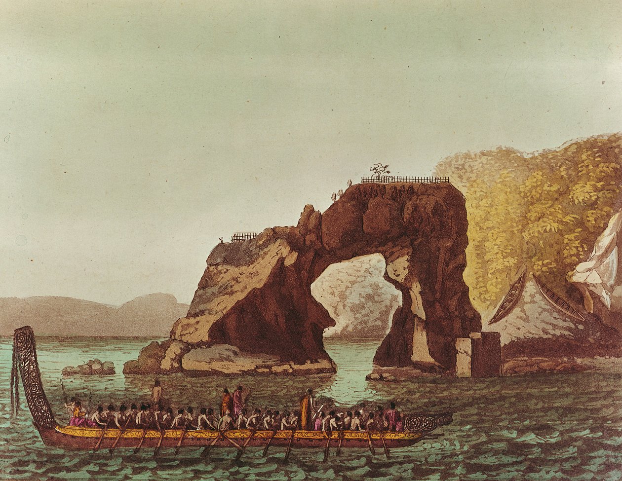A Native Canoe by G. Castellini