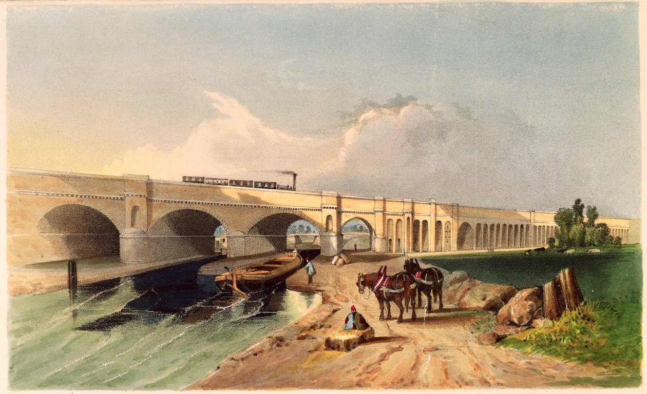 View of the Greenwich Railway Viaduct at Deptford, 1836 by G.F. Bragg