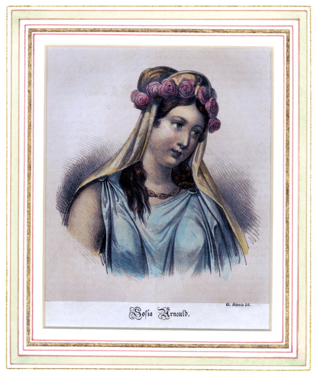 Sophie Arnould, French soprano by G. Riccio