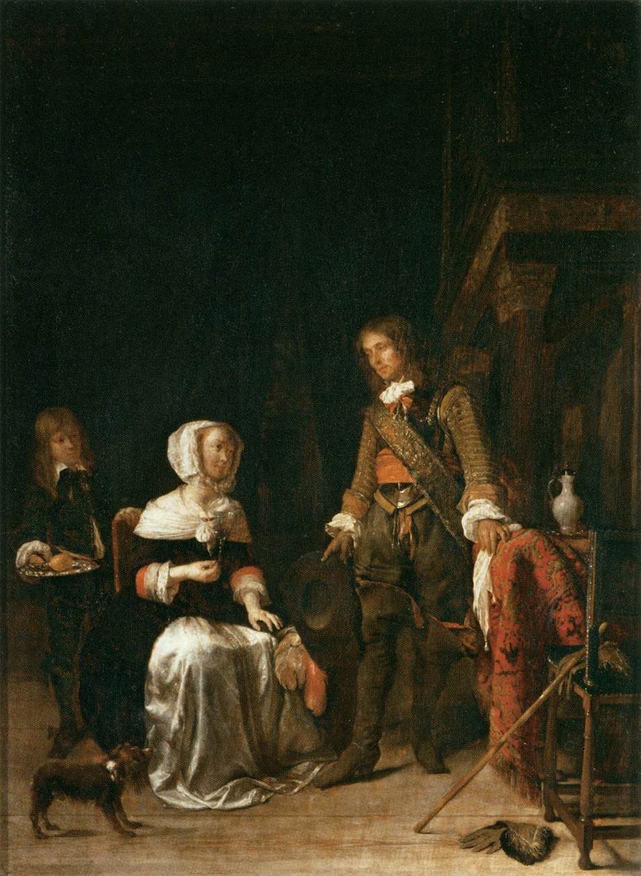 Soldier Paying a Visit to a Young Lady by Gabriel Metsu