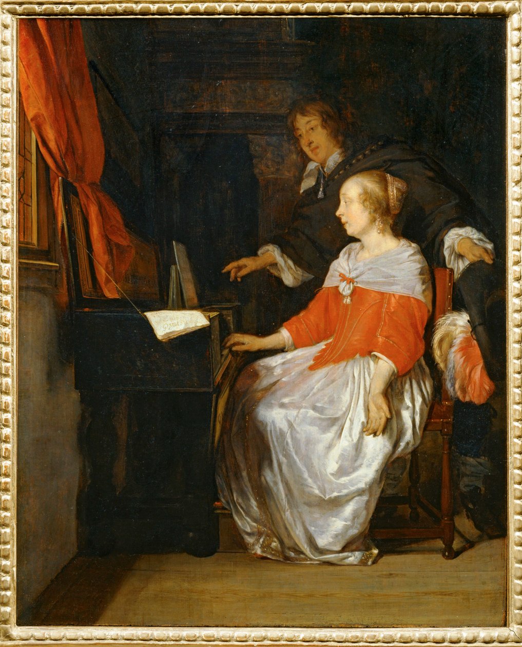 The virginal lesson by Gabriel (attr. to) Metsu