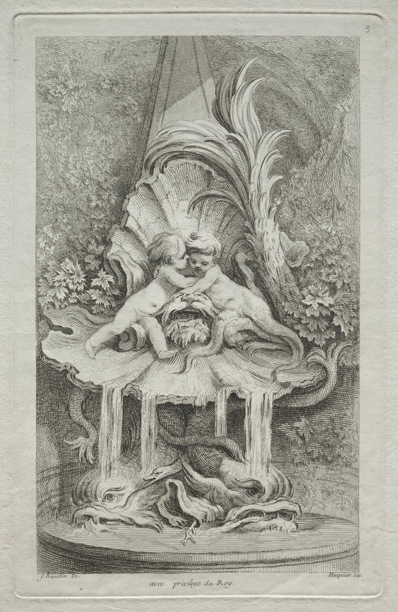 Book of Fountains: No. 3 by Gabriel Huquier
