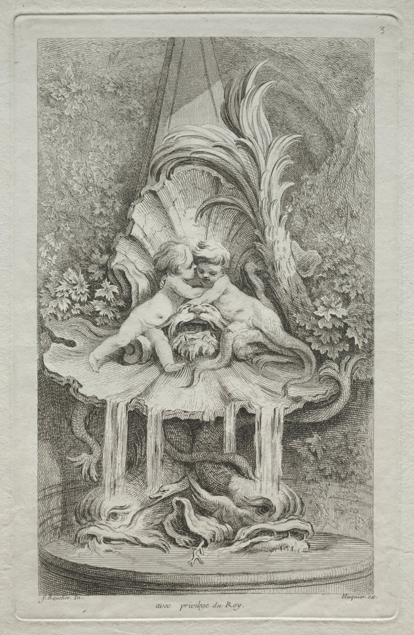 Book of Fountains: No. 3 by Gabriel Huquier