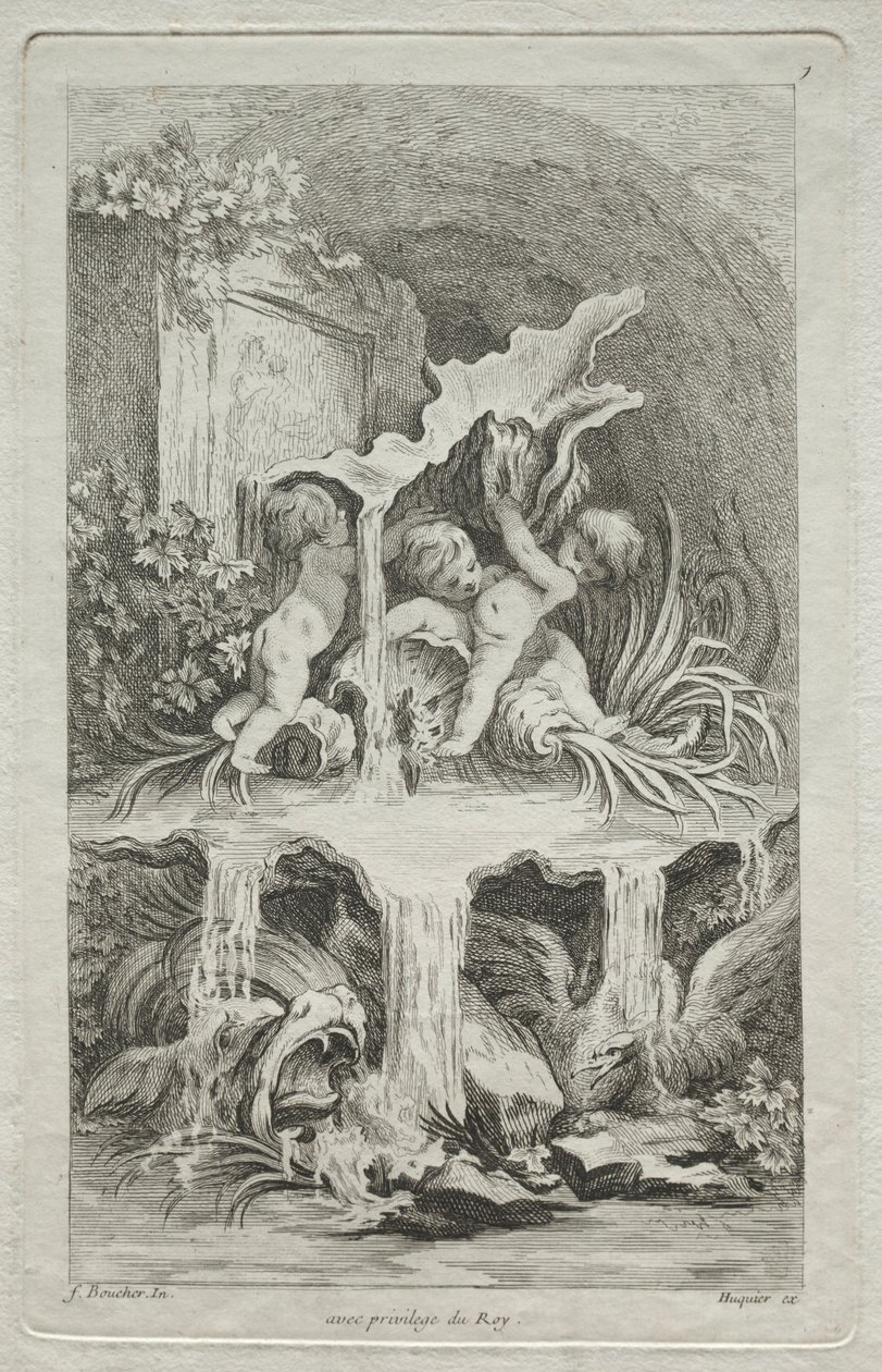 Book of Fountains: No. 7 by Gabriel Huquier