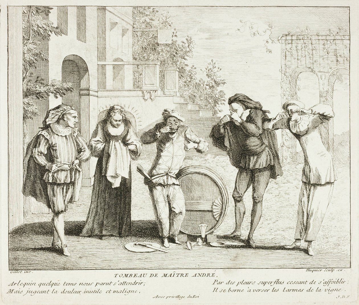 Plate from Book of Comic Scenes by Gabriel Huquier