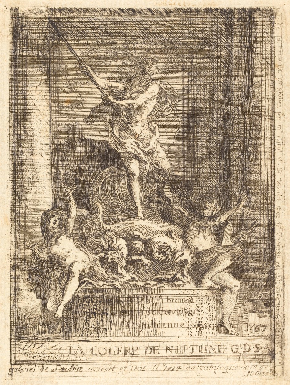 The Anger of Neptune by Gabriel Jacques de Saint Aubin