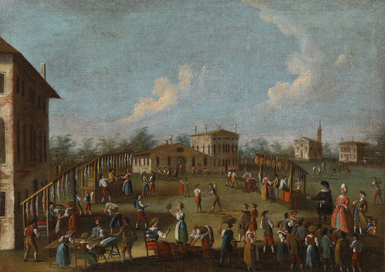 Rural Market Scene in Veneto by Gabriele Bella