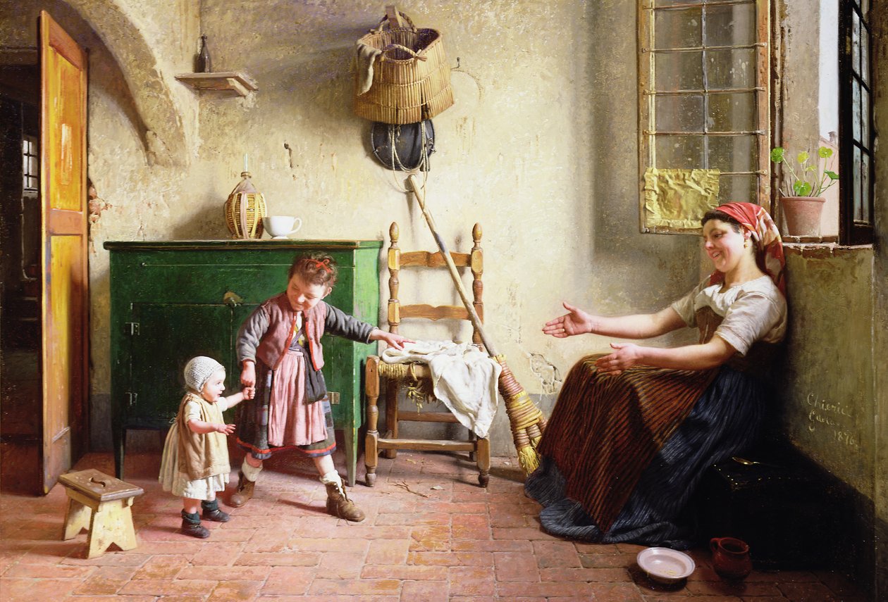 The First Steps, 1876 by Gaetano Chierici