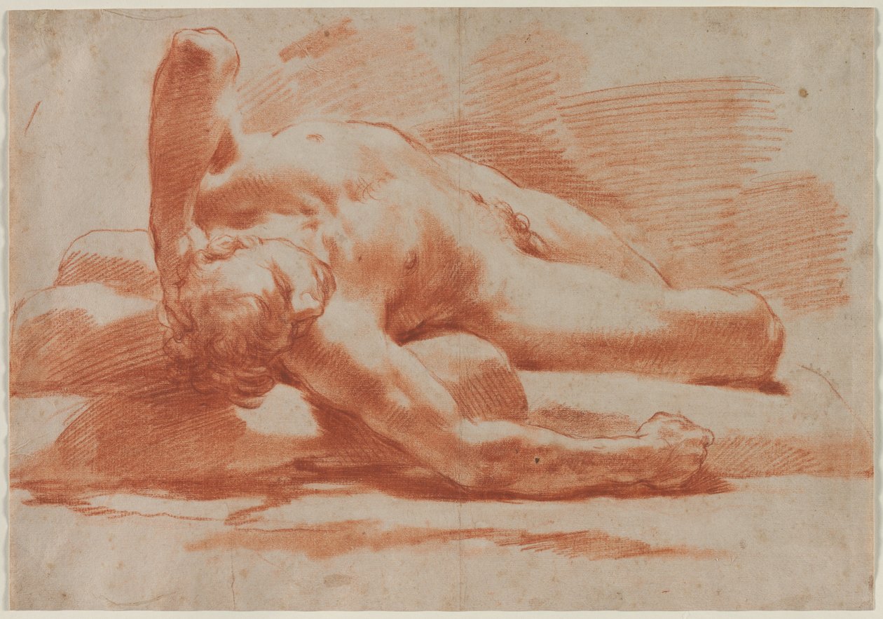 Reclining Male Nude by Gaetano Gandolfi