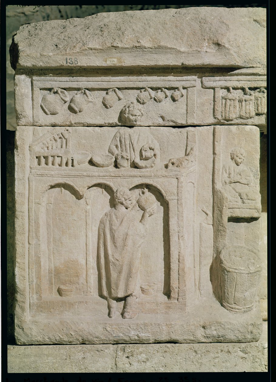 Relief Depicting a Wine Merchant by Gallo Roman