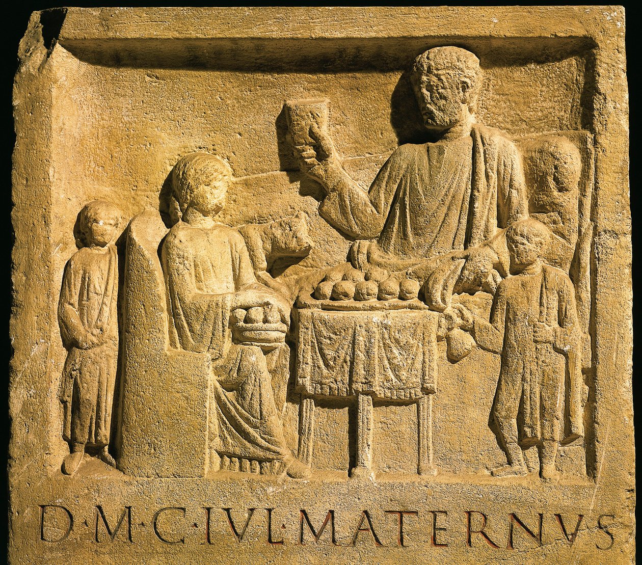 Relief Portraying Feast, Roman Civilization by Gallo Roman