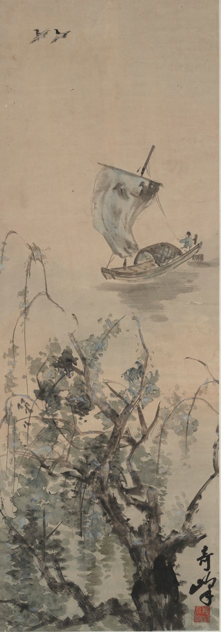 A Fisherman in a Landscape by Gao Qifeng