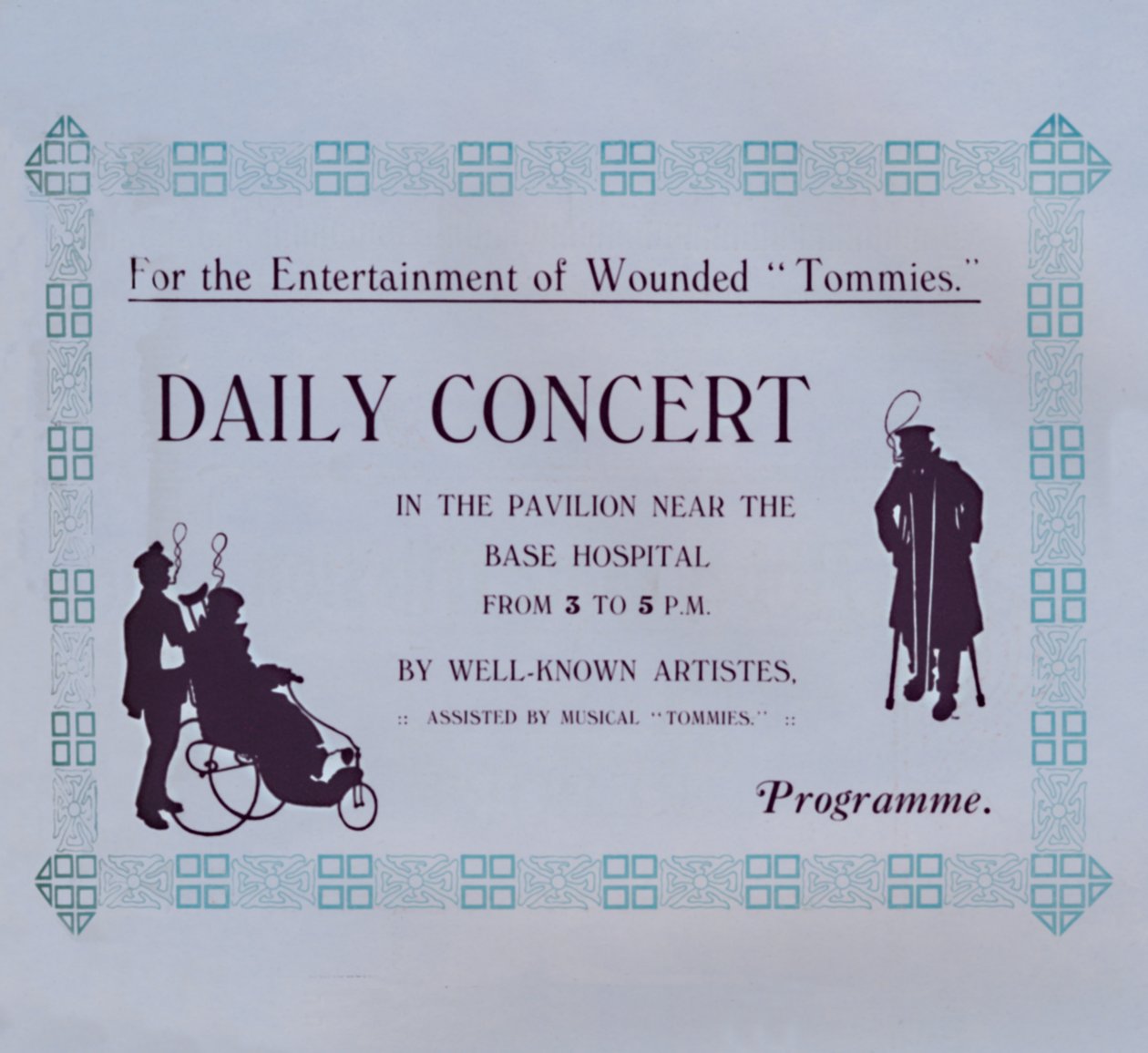 Advert For A Concert, 1917 by Garratt and Atkinson