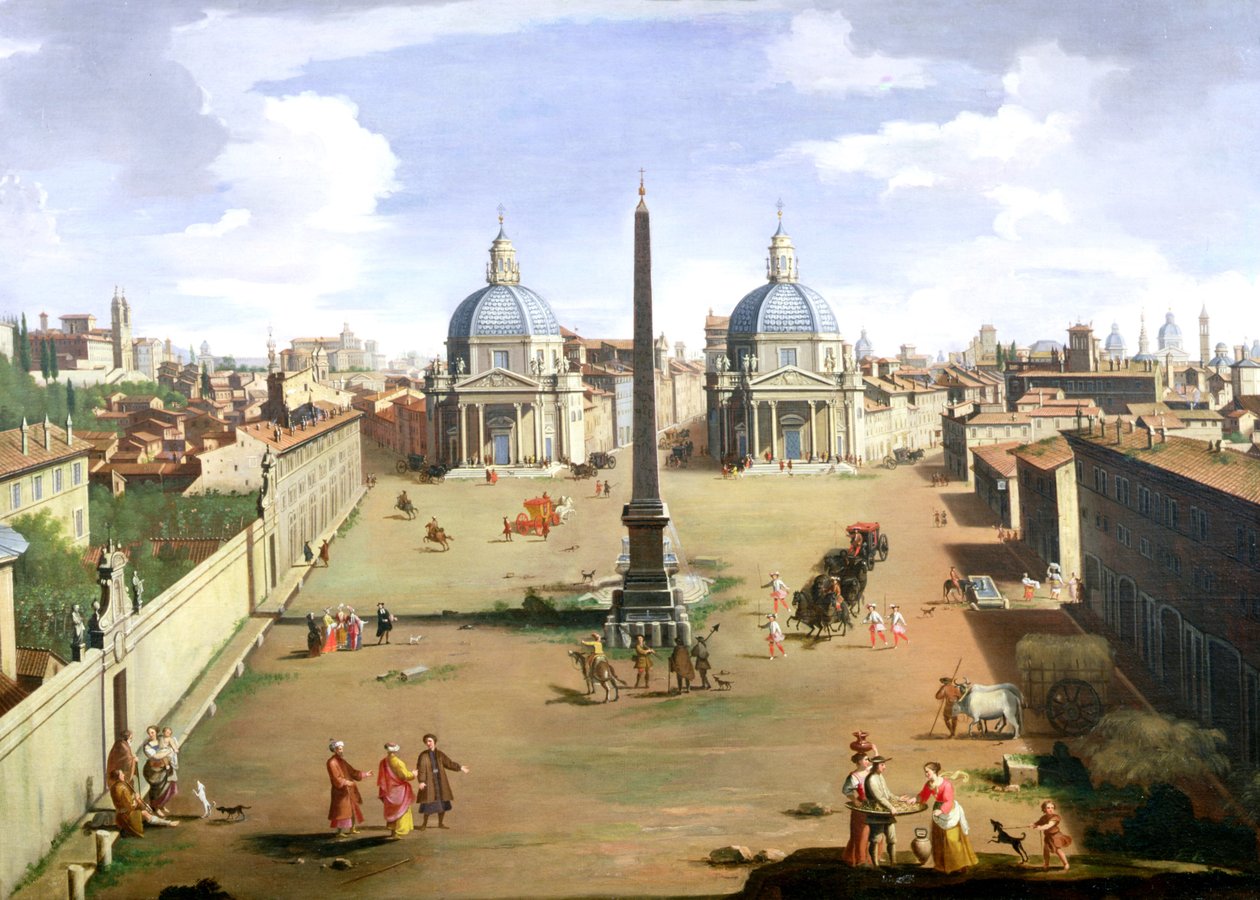 A View of the Piazza del Popolo in Rome by Gaspar van Wittel