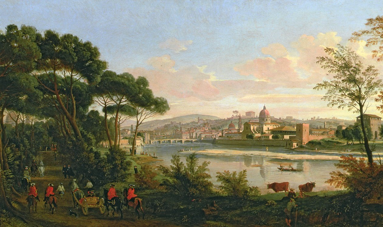 View of Florence from the Cascine by Gaspar van Wittel