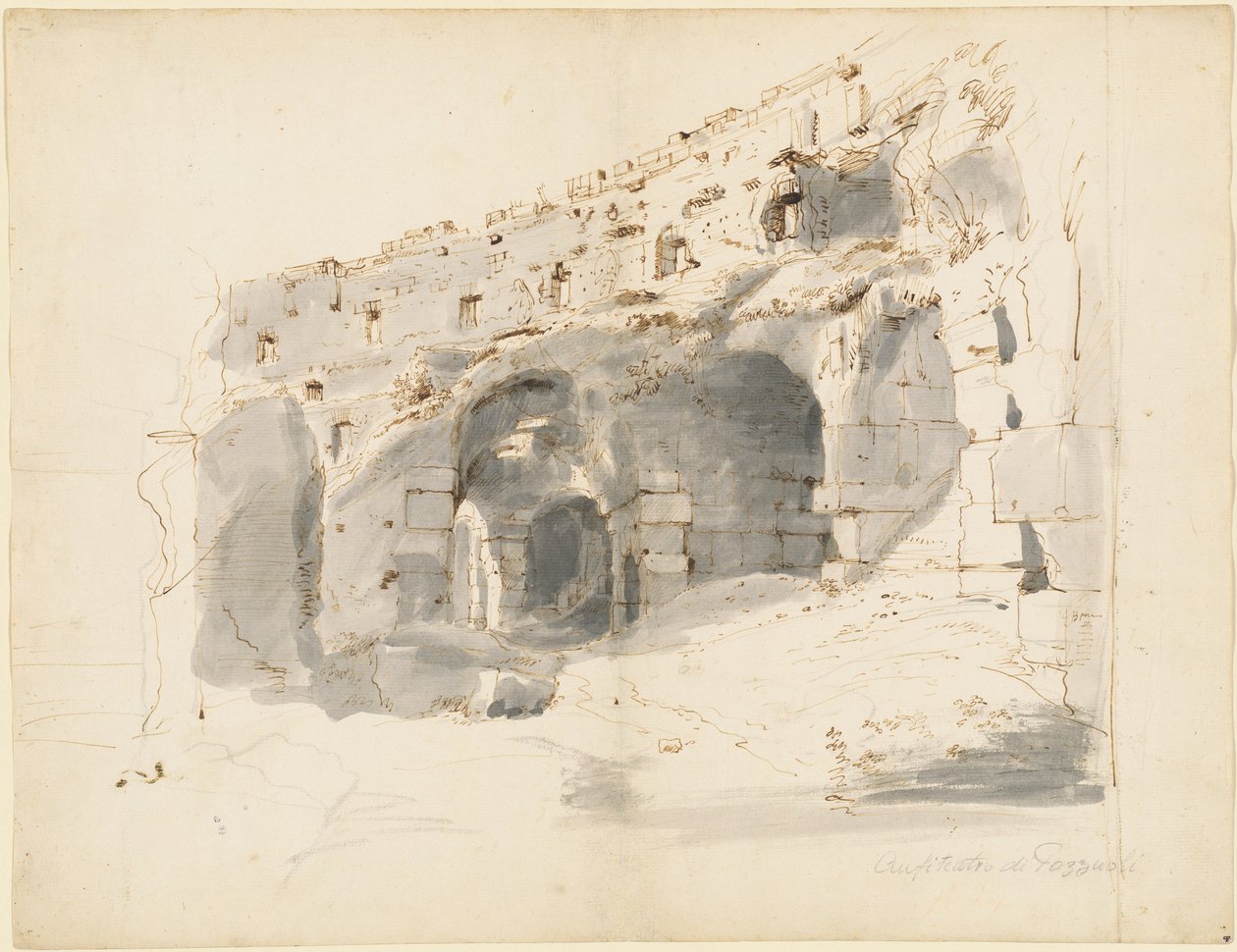 The Ruins of an Ancient Amphitheater by Gaspar van Wittel