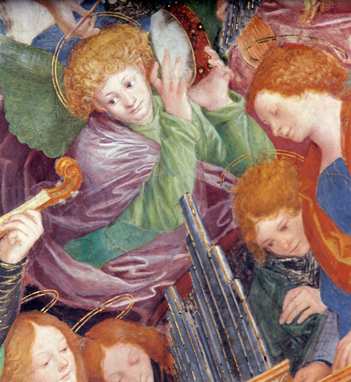 The Concert of Angels (detail) by Gaudenzio Ferrari