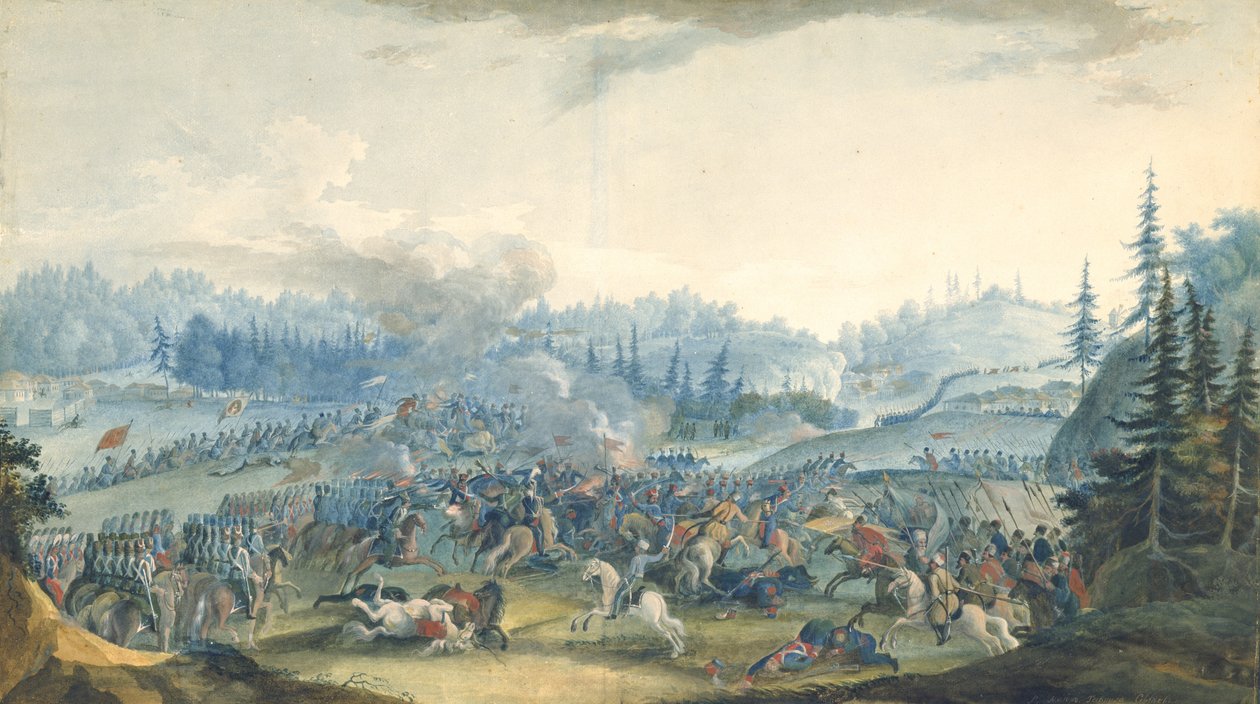A Scene from the Russian-Turkish War by Gavril Sergeyevich Sergeyev