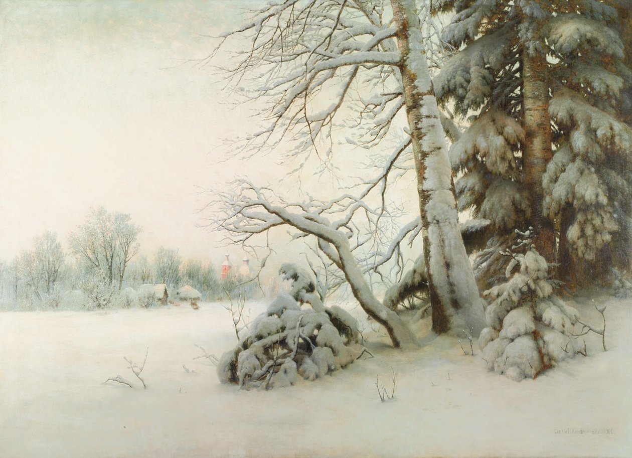 A Winter Morning by Gavril Pavlovich Kondratenko