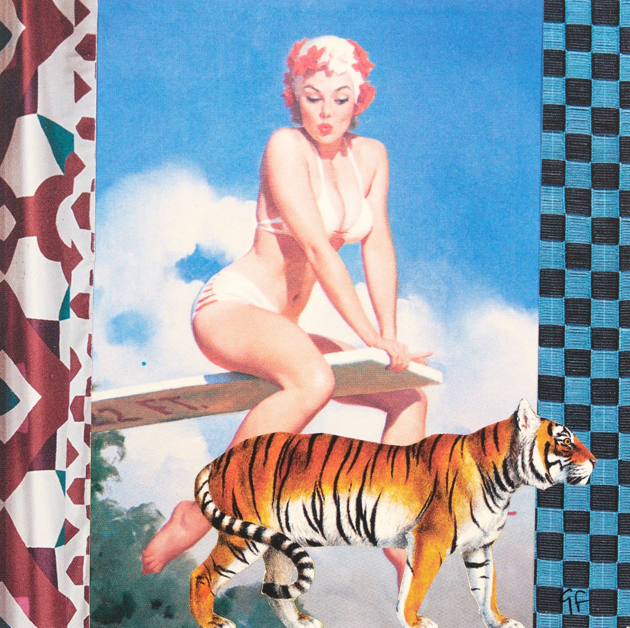 Swimming Girl with Tiger by Genevieve French